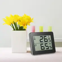 Бытовой черный Электронный Большой ЖК-экран цифровой термометр гигрометр портативный датчик