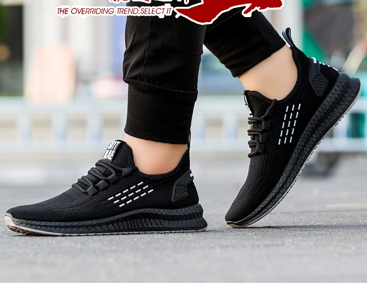 VESONAL удобные весенне-летние новые кроссовки Flyknit Мужская обувь Повседневная дышащая мужская обувь прогулочная обувь