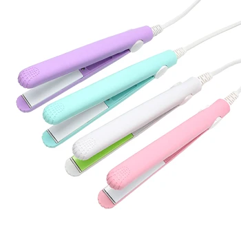 

Mini Hair straightener Iron Pink Ceramic Straightening Corrugated Curling Iron Styling Tools Hair Curler Durable Curling Hair