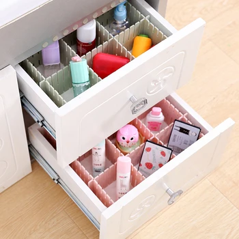 

DIY Drawer Storage Divider, Plastic Household Underwear Organiser Space Saver Lattice for Home Tidy