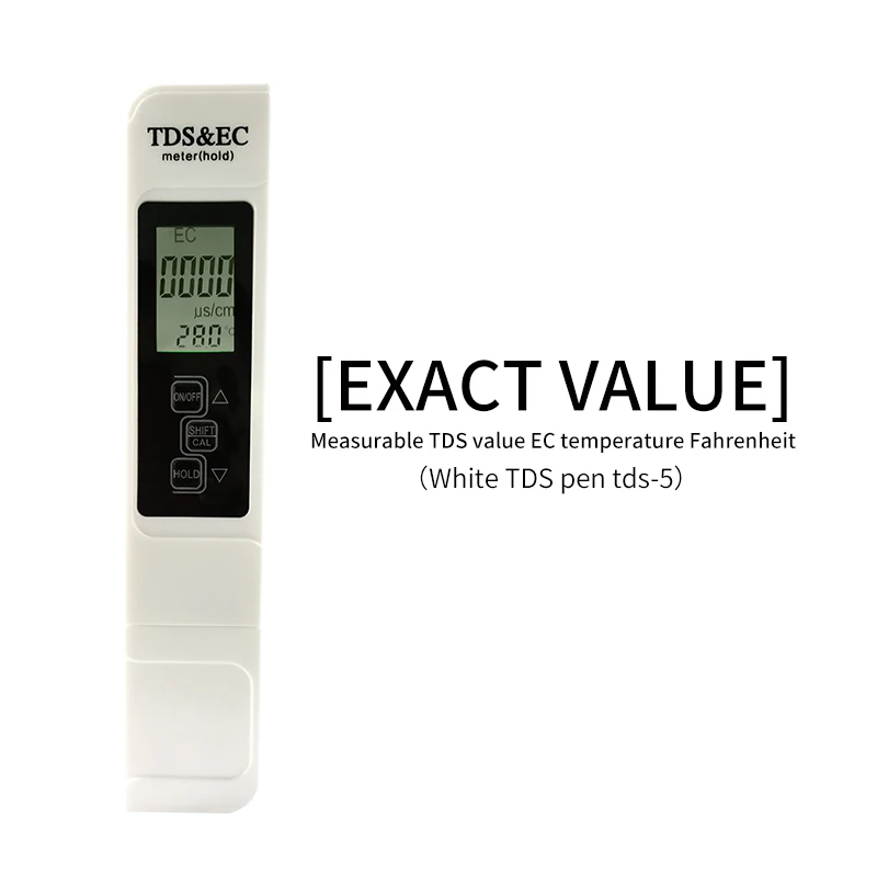 Testeur numérique de qualité de l'eau, 3 en 1 Tds Meter, Ec Meter et  temperature meter, plage de mesure 0-9999ppm, testeur d'eau idéal pour l'eau  potable, Aqua