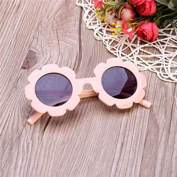 

2019 Toddler Sunglasses Resin Lenses Glasses For Girls Floral Shape Frame Baby Girls Outdoor Sun Children Glasses Birthday Gifts