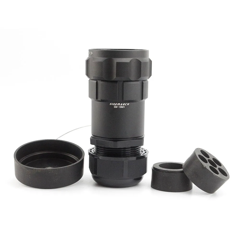 Socapex 19핀 수/암 커넥터 M40 19-28mm 케이블 글랜드 금도금 황동 핀(사전 설치됨)