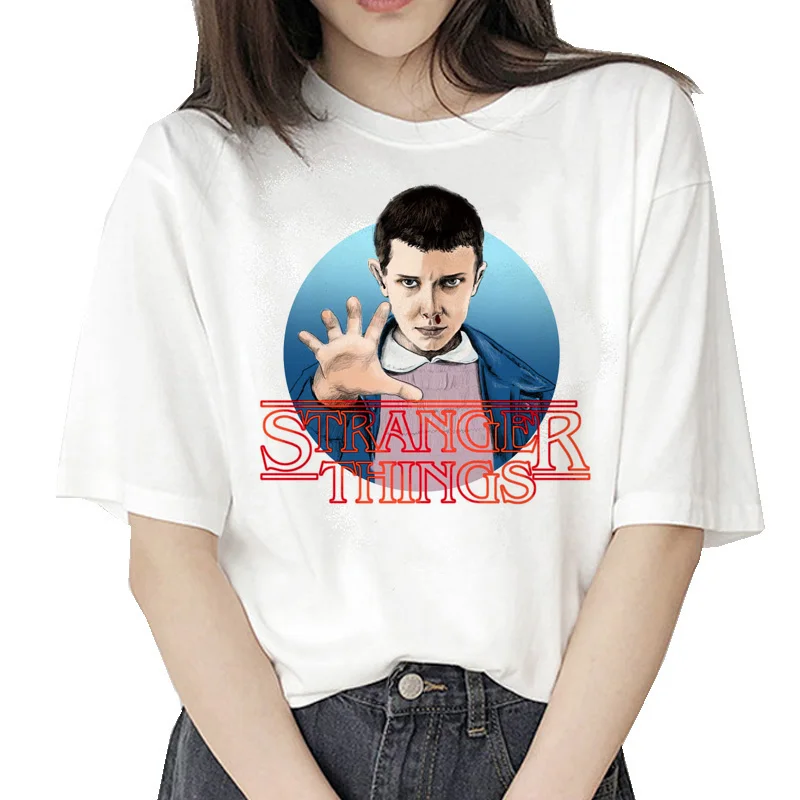 7347 Странные вещи 3 футболка Eleven женская новая футболка хип-хоп 90s Готическая женская одежда femme уличная кавайная перевернутая вверх дном - Цвет: 7347