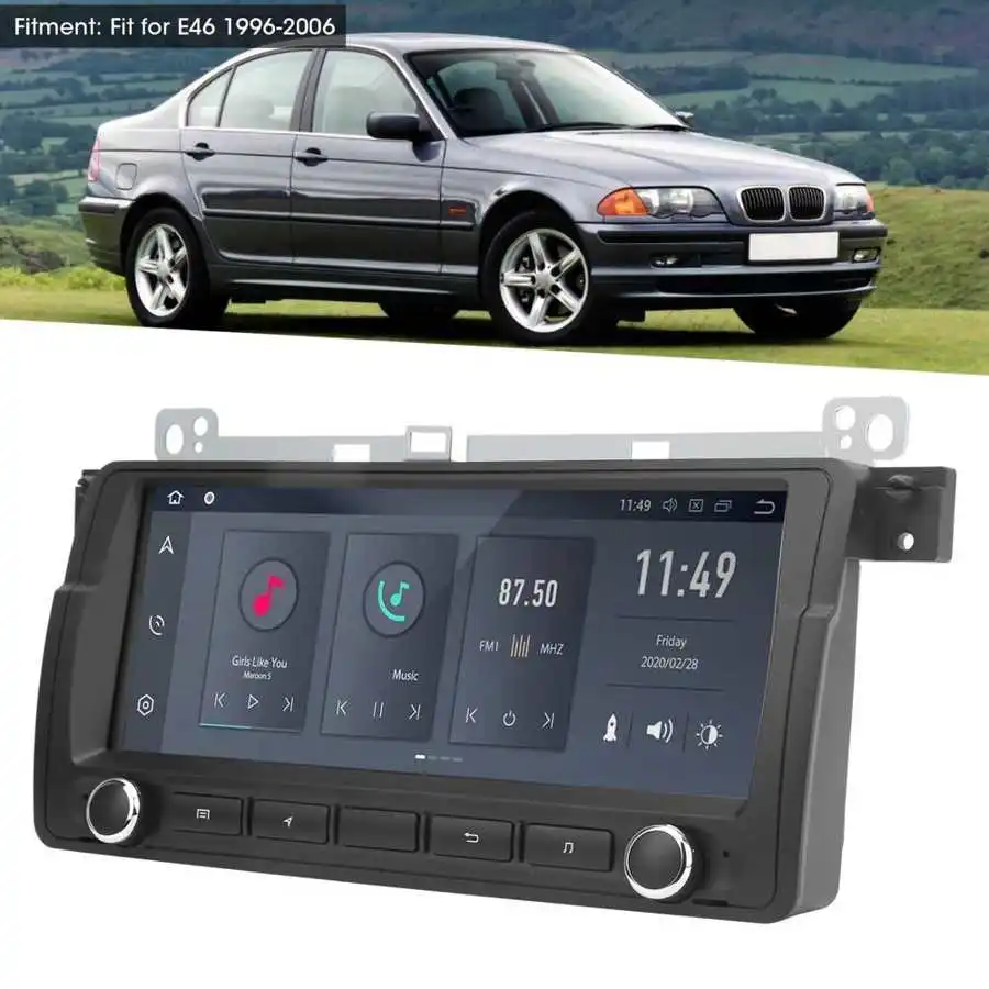 truck navigation 8.8in Car GPS Navigation Bluetooth with Steering Control Function for Android 10.0 Fit for BMW E46 truck gps