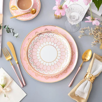 

1pcs Nordic western dishes Breakfast Plate Gift Dish Tableware Home Decoration Handmade Ceramic Plate Cake Pastry Cake plate