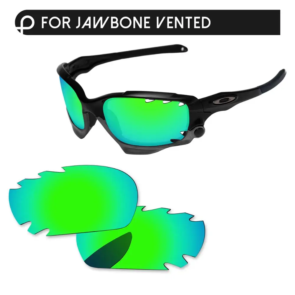 Papaviva изумрудно-зеленые зеркальные поляризованные Сменные линзы для Jawbone Солнцезащитные очки с отверстиями рамка UVA и UVB Защита