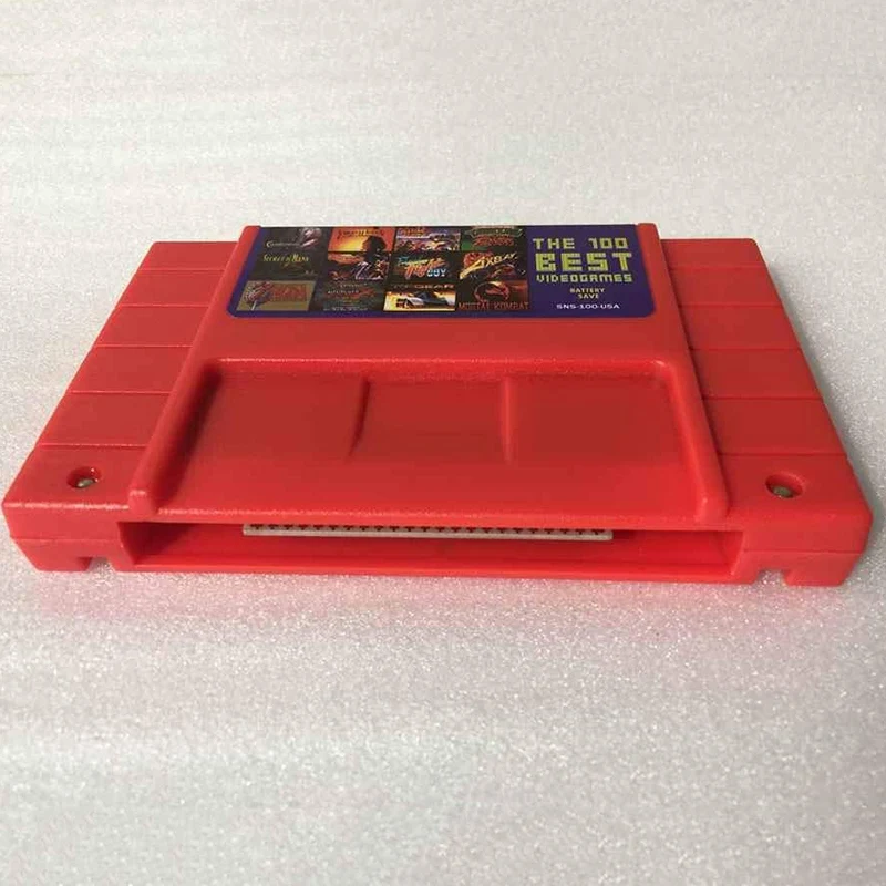 Для SFC/SNES карточки для Супер игры Snes игровая карта 100 в одном красном корпусе