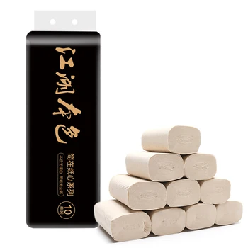 

Coreless Roll Paper 10 Rolls Of Natural Roll Paper Toilet Paper Infant Household Toilet Paper Bathroom Toilet Paper