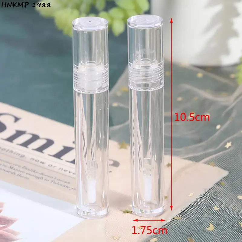 5ML 빈 투명 립글로스 컨테이너 튜브 라운드 지우기 화장품 립글로스 튜브 포장 립 광택 튜브 지팡이