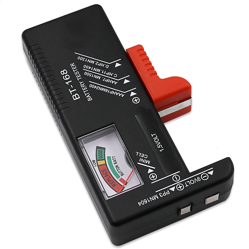 1pcBT-168 AA/AAA/C/D/9V/1.5V Batteries Universal Button Cell Battery Colour Coded Meter Indicate Volt Tester Checker BT168 Power