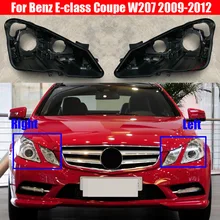 

Front Headlight Cover Black Base For Mercedes-Benz E-class Coupe W207 2009-2012 Headlight Back Housing Bottom Protection Shell
