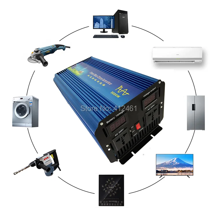 DC 36V to AC 110V/120V/230V/230V/240V 5000W инвертор немодулированного синусоидального сигнала