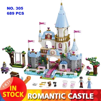 

Cinderella Romantic Castle Friend Building Blocks Bricks Girl Sets Gift Toys Compatible Princess 41055