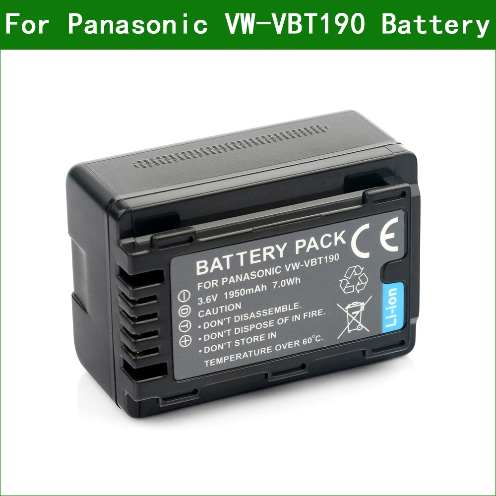 LANFULANG VW-VBT190 VW VBT190 rechargeable Battery Camera Batteries for Panasonic HC-VX980 HC-W580 HC-V180 HC-V380 HC-WXF995 | Электроника