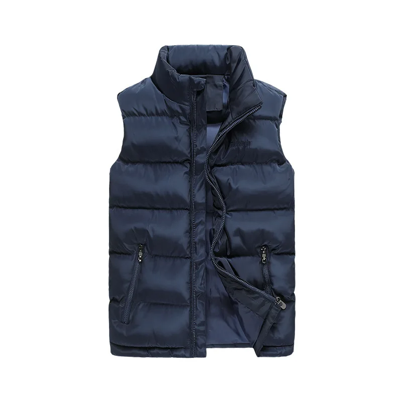 Winter down Cotton Stand Collar Casual Vest New Style Men's Plus-sized Menswear Thick Vest Men's Waistcoat