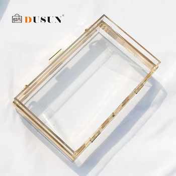 

Fashion Clear Acrylic Chains Flap Bags for Women Crossbody Bag Small Clip Transparent Lady Shoulder Messenger Bag Designer Clutc