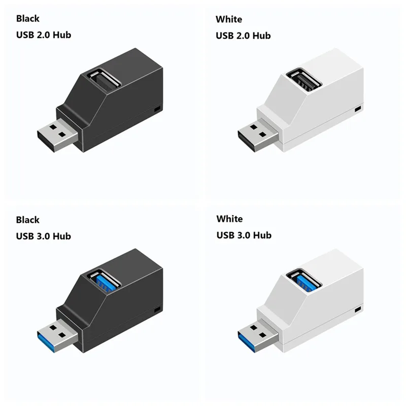 Мини 3 порта USB 3,0 сплиттер концентратор высокоскоростной передачи данных сплиттер коробка адаптер для ПК ноутбук MacBook Pro Аксессуары