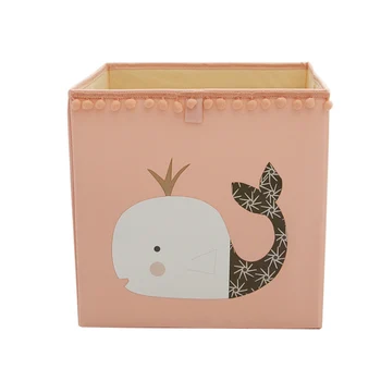

High QUality Cartoon Storage Basket Canvas Box Side Handle Sorting Stand Animal Printed Large Capacity No-Lid Holder