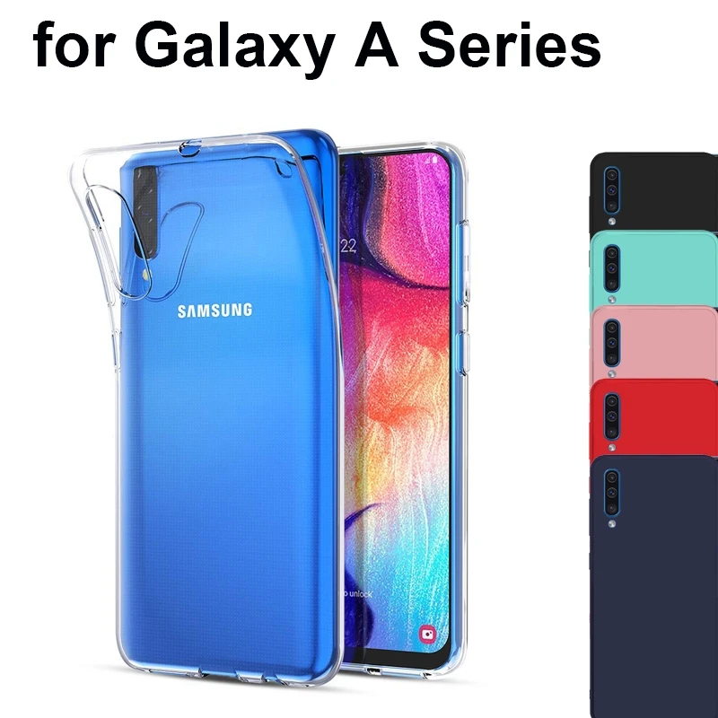 Высококачественный гибкий Мягкий Силиконовый ТПУ чехол для Samsung Galaxy A80 A10 A30 A50 A9 2018