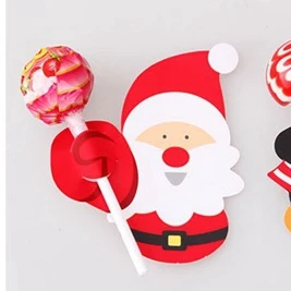Santa Claus Рождественский леденец из бумаги, конфетная бумага, Мультяшные вечерние украшения, леденец, Детская подарочная упаковка(только бумага) 100 шт./лот - Цвет: Santa Claus