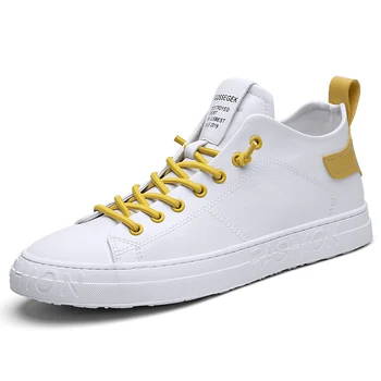 

High Top Men Shoes Sneakers White Breathable Men Shoes Casual Lace Up Comfortable Men Shoes Lightweight Big Size Fashion 2020