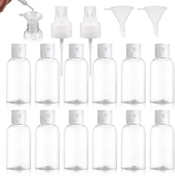 

Lvcky 12 Packs Clear Travel Bottles Empty Travel Containers Bottle for Shampoo, Conditioner, Lotion, Toiletries (30 ml)
