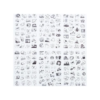 

20pack/lot Kawaii Crazy Rabbit Sticker DIY Scrapbooking Sticker black and white Diary Decoration Sticker Gifts for kids