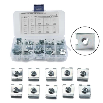 

100* U Clip Set 100PCS No.4 Accessories Speed Spare Fastener Parts Nut