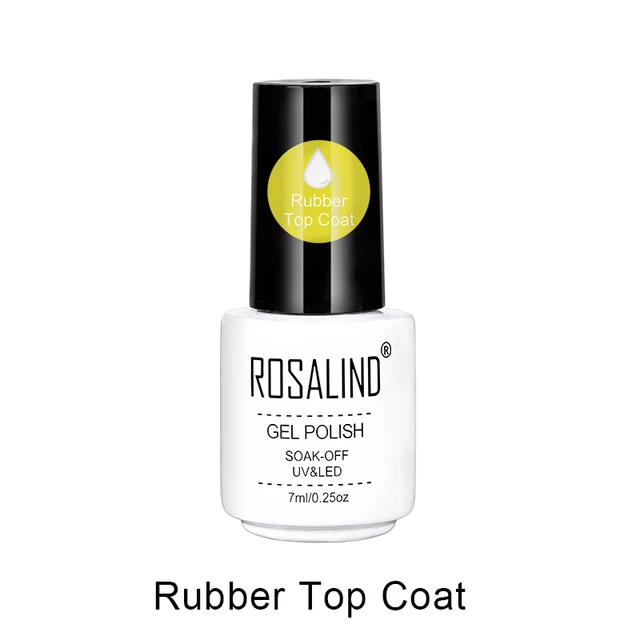 ROSALIND Primer Top Base Coat 7ML Gel Nail Polish For Manicure Long Lasting Nail Art Salon Gel Varnish UV LED Color Gel Polish RCRTOP