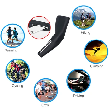 

Hot Selling 1pc Elbow Arm Sleeve Cover Bag Elastic Outdoor Cycling Armband Sunscreen for Arm Protect
