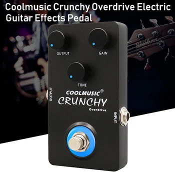 

COOLMUSIC Electric Guitar Analog Overdrive Distortion Bass Guitar Effect Pedal True Bypass Aluminum Alloy Shell
