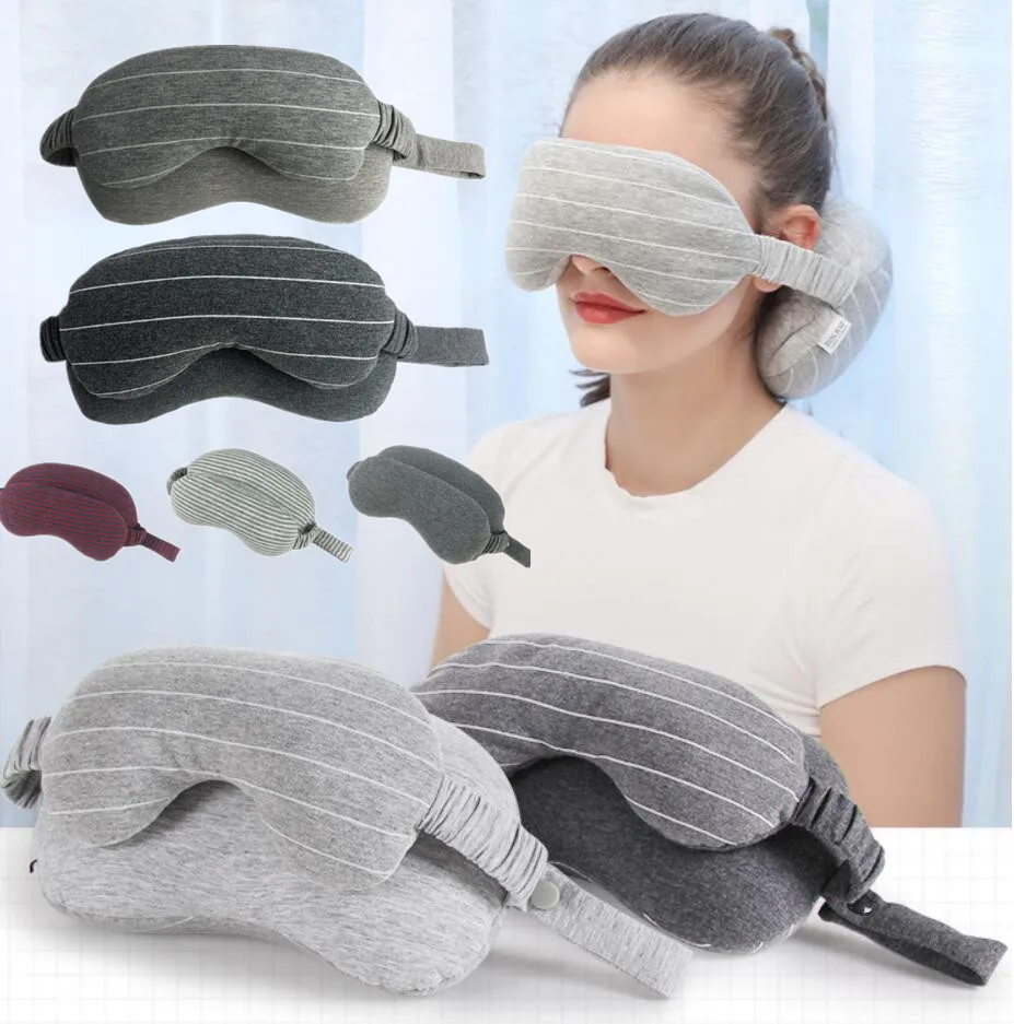 Multi-Function Business Travel Neck Pillow& Eye Mask& Storage Bag with Handle Portable 70g Size 13*14*24cm Comfortable