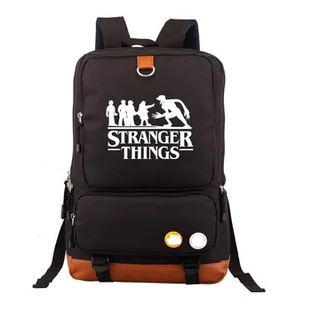 

Stranger Things Backpack Canvas Collage Bag Backpacks For Girls Boys Plecak Casual Bags Capacity Unisex Mochila Bagpack
