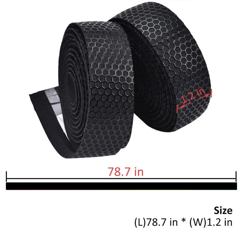 Mountain Road Bike Handlebar Tape Honeycomb Design Anti-Slip Silica Gel Shock Absorption Cycling Bar Tape Bicycle Accessories