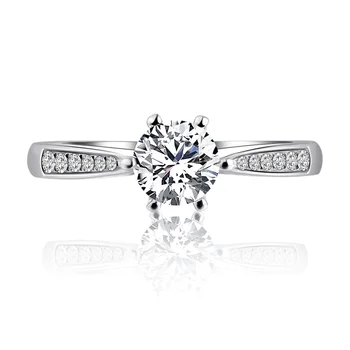 

Platinum Wedding Diamond Ring Female Models 18K Gold Wedding Platinum Genuine Ring