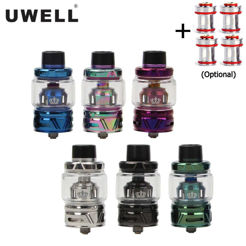 

Uwell Crown IV Crown 4 Tank 6ml Subtank Atomizer With Dual SS904L Coil self-cleaning tech Electronic cigarette Vape Vaporizer