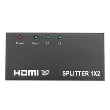 Répartiteur HDMI 1 en 2 voies, prend en charge le séparateur Audio 3D HDMI 1x2, prise US