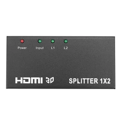Répartiteur HDMI 1 en 2 voies, prend en charge le séparateur Audio 3D HDMI 1x2, prise US 