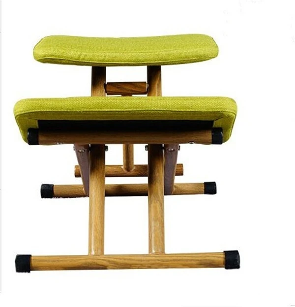 Эргономичный дизайн кресло на коленях зеленый тканевая подушка современный офисный компьютерный стул эргономичная осанка колено стул