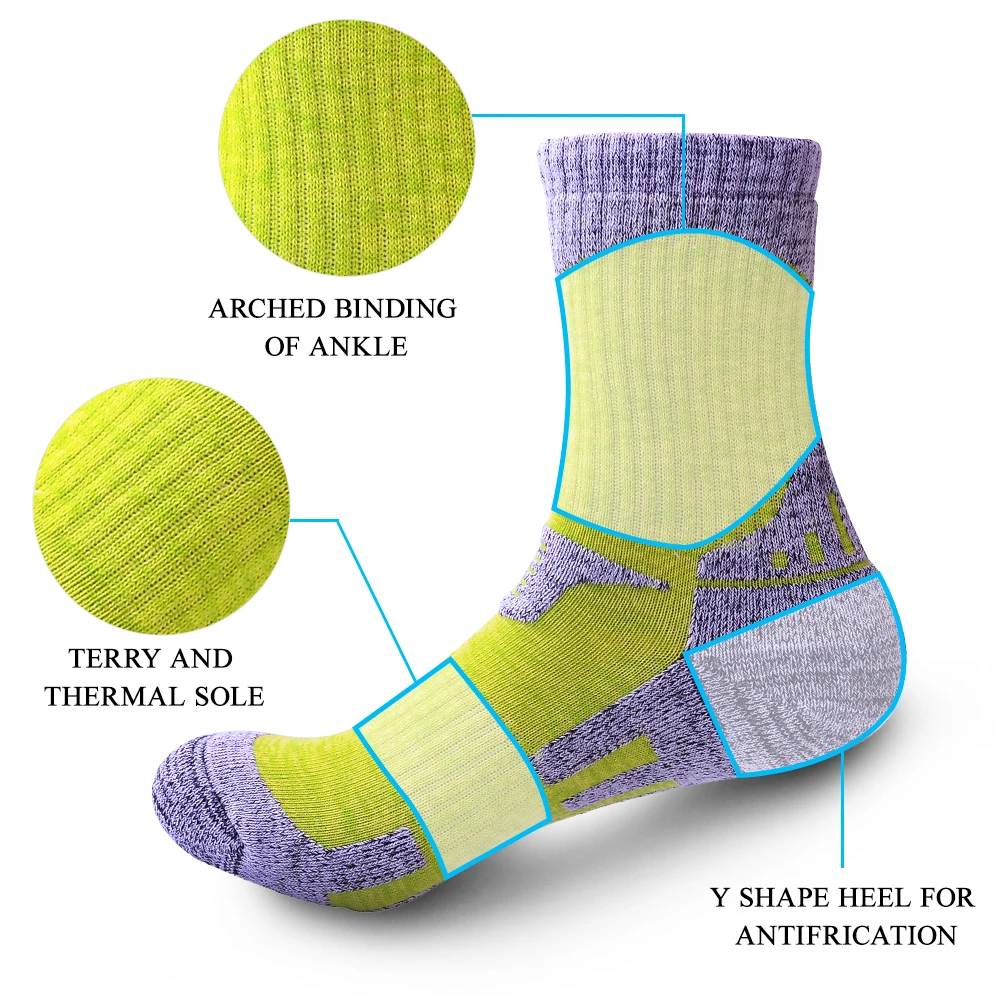 2/3 пар альпинистские носки для катания на лыжах, зимние мужские и женские Влагоотводящие толстые теплые носки для активного отдыха и бега