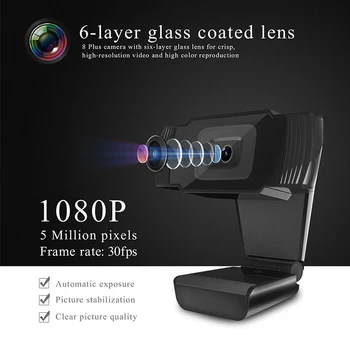 

PC Webcam 480P/720P/1080P Web Camera 5MP Webcam USB3.0 Auto Focus Video Call with Mic for Computer PC Laptop For Video Conferenc