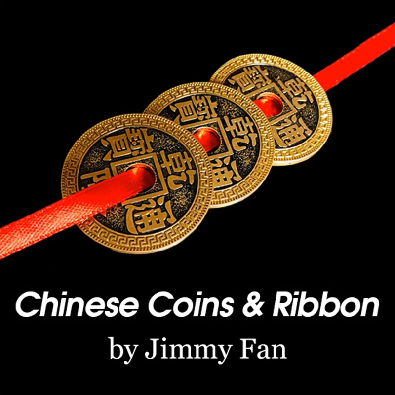 Chinese Coins And Ribbon By Jimmy Fan Magic Tricks - Size