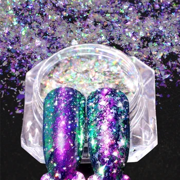 

1pcs Coral Chameleon Nail Art Glitter Irregular Paillette Pigment Powder Holo Dust Manicure Chrome Powder Decorations JIBSZ01-12