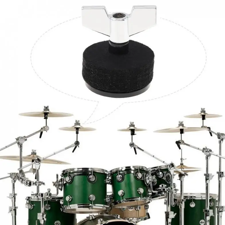 

18pcs Jazz Drum Cymbal Felt Pads Parts Replacement Kits with Cymbal Sleeves & Wing Nuts & Washers & Wool Felt Pad