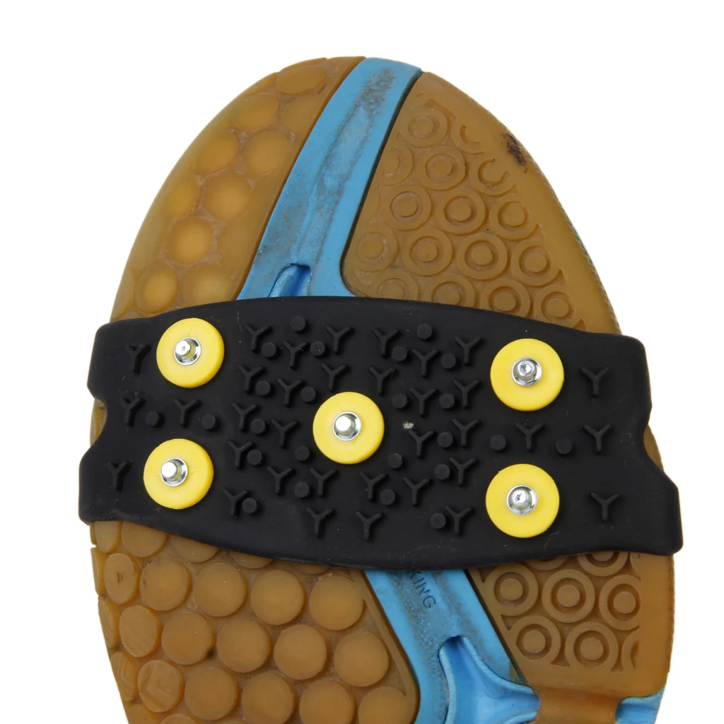 Anti-Skid Snow Ice Climbing Shoe Spikes Grips Lightweight Carry Anti-Slip Ice Crampons Hiking Climbing Walking Fishing Equipment