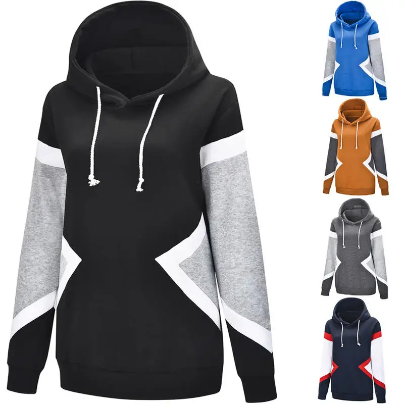 Men's Sport Casual Hoodies Hitting Color Irregular Long-Sleeve Hooded Sweatshirt Pullover Tops | Мужская одежда