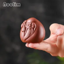 Фиолетовый Глиняный чай питомец креативный Смеющийся Будда украшение статуи Майтрея Статуэтка чайный поднос аксессуары домашний Чайный домик украшение