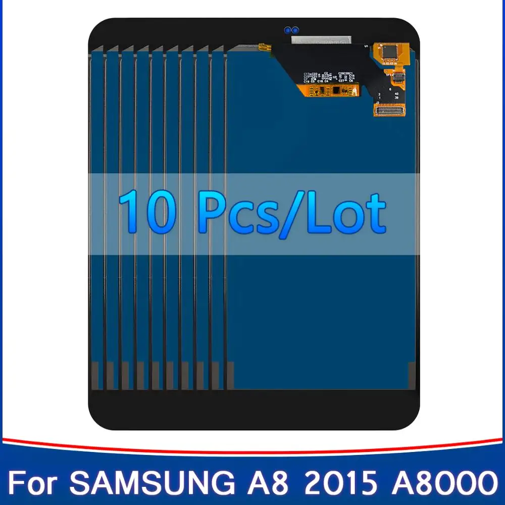 10 шт./лот для Samsung Galaxy A8 2015 A800 ЖК дисплей A8000 SM A800F сенсорный экран дигитайзер сборка