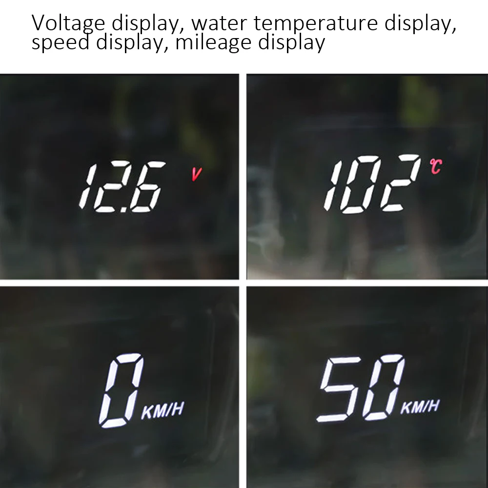 Дисплей Head-up HUD HD OBD скорость температуры воды небольшой пробег Универсальный Автомобильный дисплей